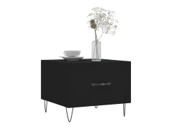 Conjunto de 2 Mesas de Centro | Mesa de apoio | Mesa de café 50x50x40 cm madeira processada preto