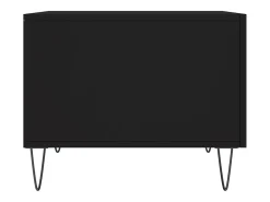 Conjunto de 2 Mesas de Centro | Mesa de apoio | Mesa de café 50x50x40 cm madeira processada preto