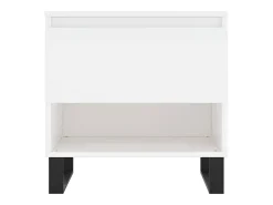 Conjunto de 2 Mesas de Centro | Mesa de apoio | Mesa de café 50x46x50cm deriv. madeira branco brilhante