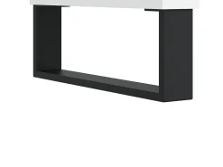 Conjunto de 2 Mesas de Centro | Mesa de apoio | Mesa de café 50x46x50cm deriv. madeira branco brilhante