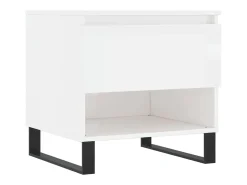 Conjunto de 2 Mesas de Centro | Mesa de apoio | Mesa de café 50x46x50cm deriv. madeira branco brilhante