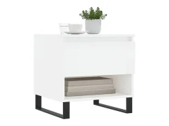 Conjunto de 2 Mesas de Centro | Mesa de apoio | Mesa de café 50x46x50cm deriv. madeira branco brilhante