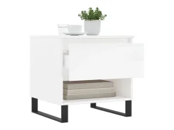 Conjunto de 2 Mesas de Centro | Mesa de apoio | Mesa de café 50x46x50cm deriv. madeira branco brilhante