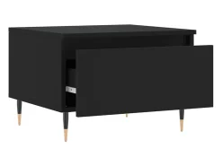 Conjunto de 2 Mesas de Centro | Mesa de apoio | Mesa de café 50x46x35 cm derivados de madeira preto
