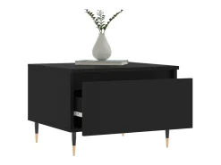 Conjunto de 2 Mesas de Centro | Mesa de apoio | Mesa de café 50x46x35 cm derivados de madeira preto
