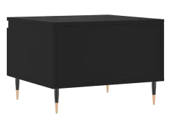 Conjunto de 2 Mesas de Centro | Mesa de apoio | Mesa de café 50x46x35 cm derivados de madeira preto