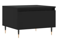 Conjunto de 2 Mesas de Centro | Mesa de apoio | Mesa de café 50x46x35 cm derivados de madeira preto