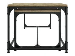 Conjunto de 2 Mesas de Centro | Mesa de apoio derivados de madeira carvalho sonoma