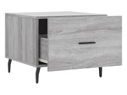 Conjunto de 2 Mesas de Centro | Mesa de apoio | Mesa de café 50x50x40 cm madeira proc. sonoma cinza