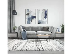 Conjunto de 2 Mesas de Centro | Mesa de apoio | Mesa de café 50x46x35cm deriv. madeira cinzento sonoma