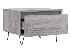 Conjunto de 2 Mesas de Centro | Mesa de apoio | Mesa de café 50x46x35cm deriv. madeira cinzento sonoma