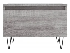 Conjunto de 2 Mesas de Centro | Mesa de apoio | Mesa de café 50x46x35cm deriv. madeira cinzento sonoma