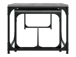 Conjunto de 2 Mesas de Centro | Mesa de apoio derivados de madeira cinzento sonoma