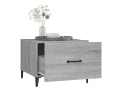 Conjunto de 2 Mesas de Centro | Mesa de apoio + pernas de metal 50x50x40 cm sonoma cinza