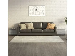 Conjunto de 2 Mesas de Centro | Mesa de apoio + pernas de metal 50x50x40 cm sonoma cinza