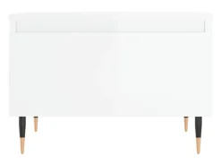 Conjunto de 2 Mesas de Centro | Mesa de apoio | Mesa de café 50x46x35cm deriv. madeira branco brilhante