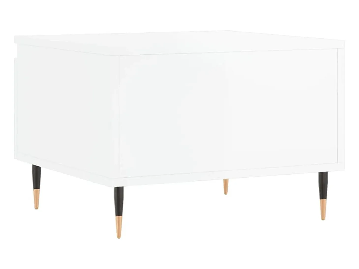 Conjunto de 2 Mesas de Centro | Mesa de apoio | Mesa de café 50x46x35cm deriv. madeira branco brilhante