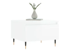 Conjunto de 2 Mesas de Centro | Mesa de apoio | Mesa de café 50x46x35cm deriv. madeira branco brilhante