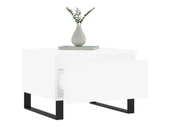 Conjunto de 2 Mesas de Centro | Mesa de apoio | Mesa de café 50x46x35 cm derivados de madeira branco