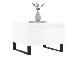 Conjunto de 2 Mesas de Centro | Mesa de apoio | Mesa de café 50x46x35 cm derivados de madeira branco