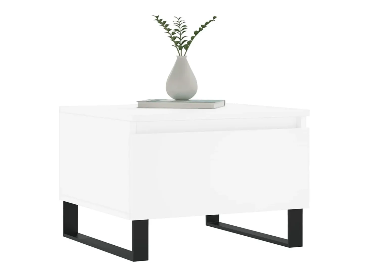 Conjunto de 2 Mesas de Centro | Mesa de apoio | Mesa de café 50x46x35 cm derivados de madeira branco