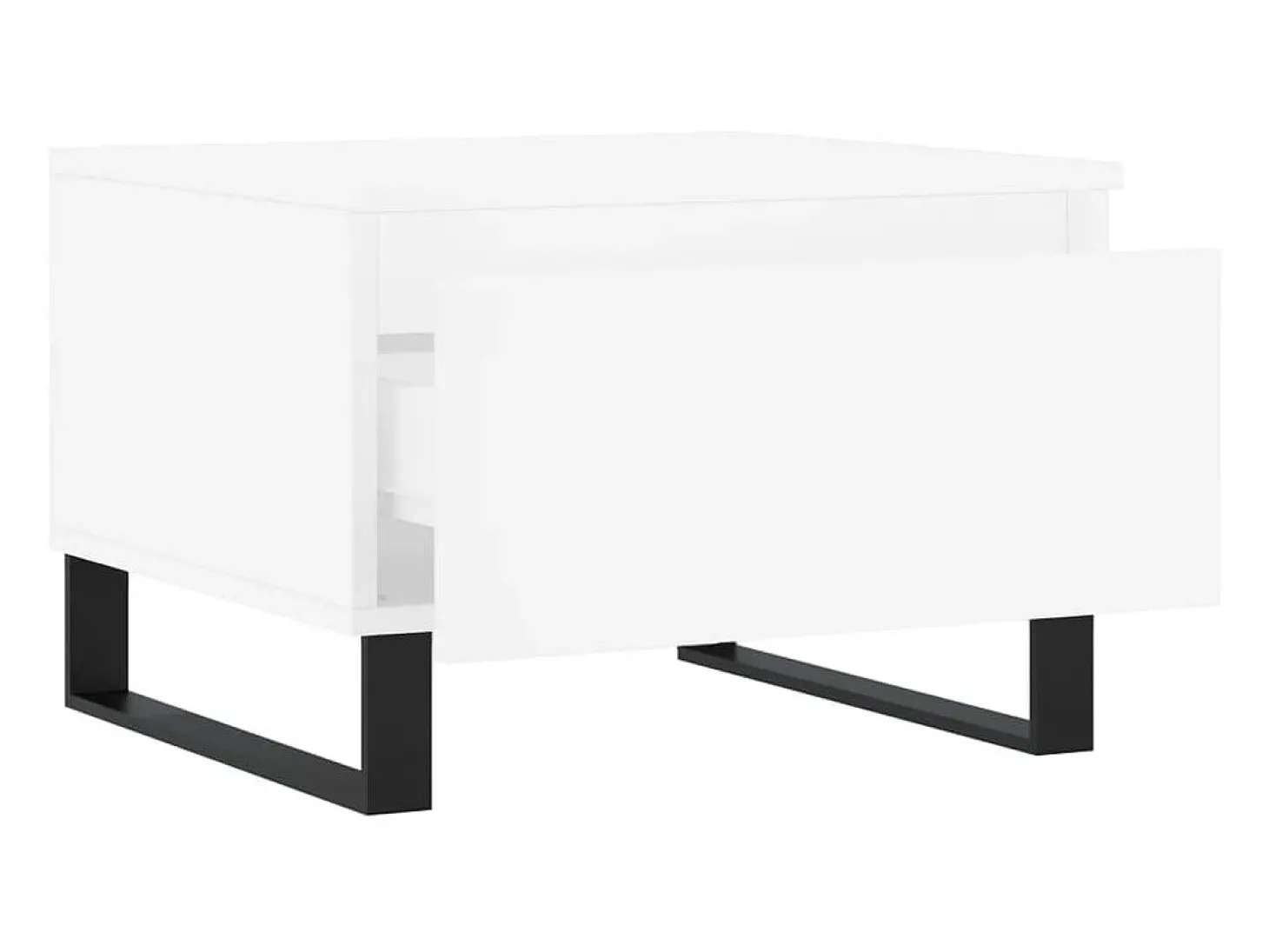 Conjunto de 2 Mesas de Centro | Mesa de apoio | Mesa de café 50x46x35 cm derivados de madeira branco