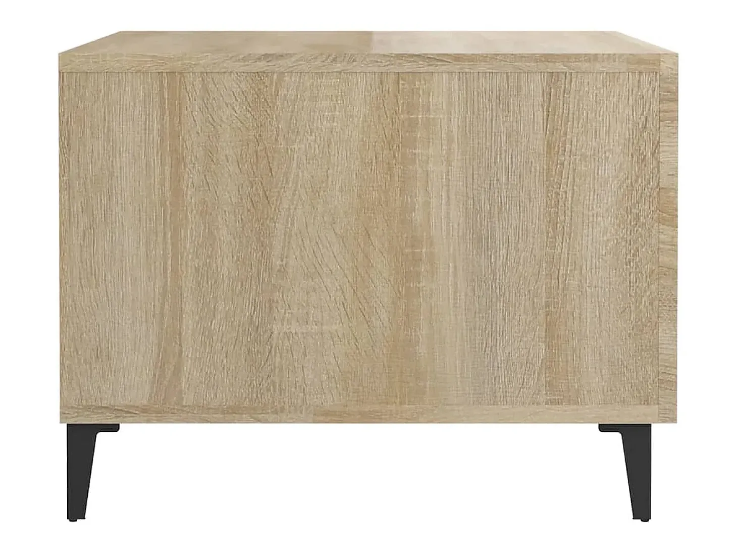 Conjunto de 2 Mesas de Centro | Mesa de apoio com pernas de metal 50x50x40 cm sonoma