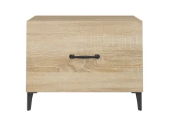 Conjunto de 2 Mesas de Centro | Mesa de apoio com pernas de metal 50x50x40 cm sonoma