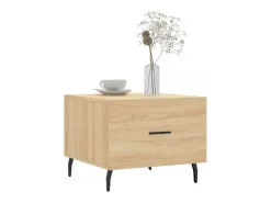 Conjunto de 2 Mesas de Centro | Mesa de apoio | Mesa de café 50x50x40cm deriv. madeira carvalho sonoma