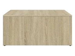 Conjunto de 2 Mesas de Centro Baixas | Mesa de apoio deriv. madeira/metal carvalho sonoma