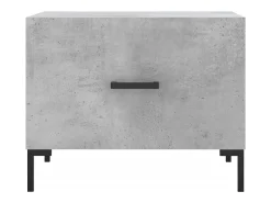 Conjunto de 2 Mesas de Centro | Mesa de apoio | Mesa de café 50x50x40 cm madeira processada cinza cimento