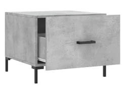 Conjunto de 2 Mesas de Centro | Mesa de apoio | Mesa de café 50x50x40 cm madeira processada cinza cimento
