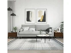 Conjunto de 2 Mesas de Centro | Mesa de apoio | Mesa de café 50x46x35 cm deriv. madeira carvalho castanho