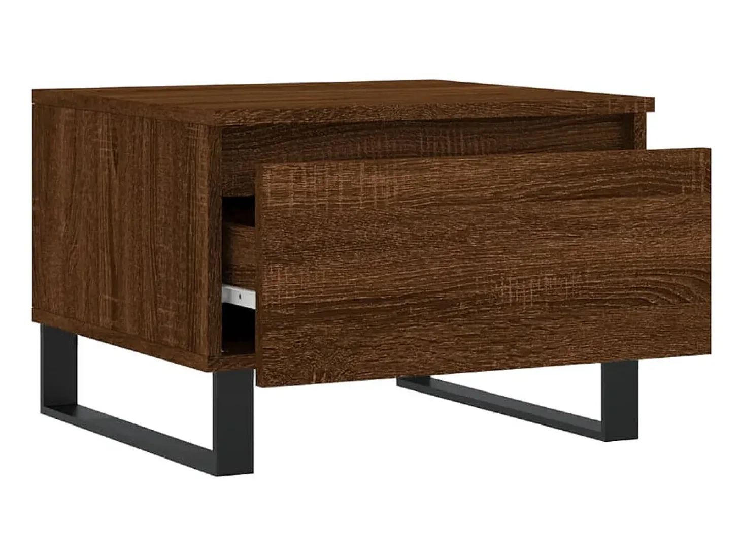 Conjunto de 2 Mesas de Centro | Mesa de apoio | Mesa de café 50x46x35 cm deriv. madeira carvalho castanho