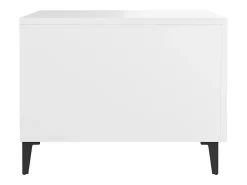 Conjunto de 2 Mesas de Centro | Mesa de apoio com pernas de metal 50x50x40 cm branco