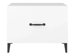 Conjunto de 2 Mesas de Centro | Mesa de apoio com pernas de metal 50x50x40 cm branco