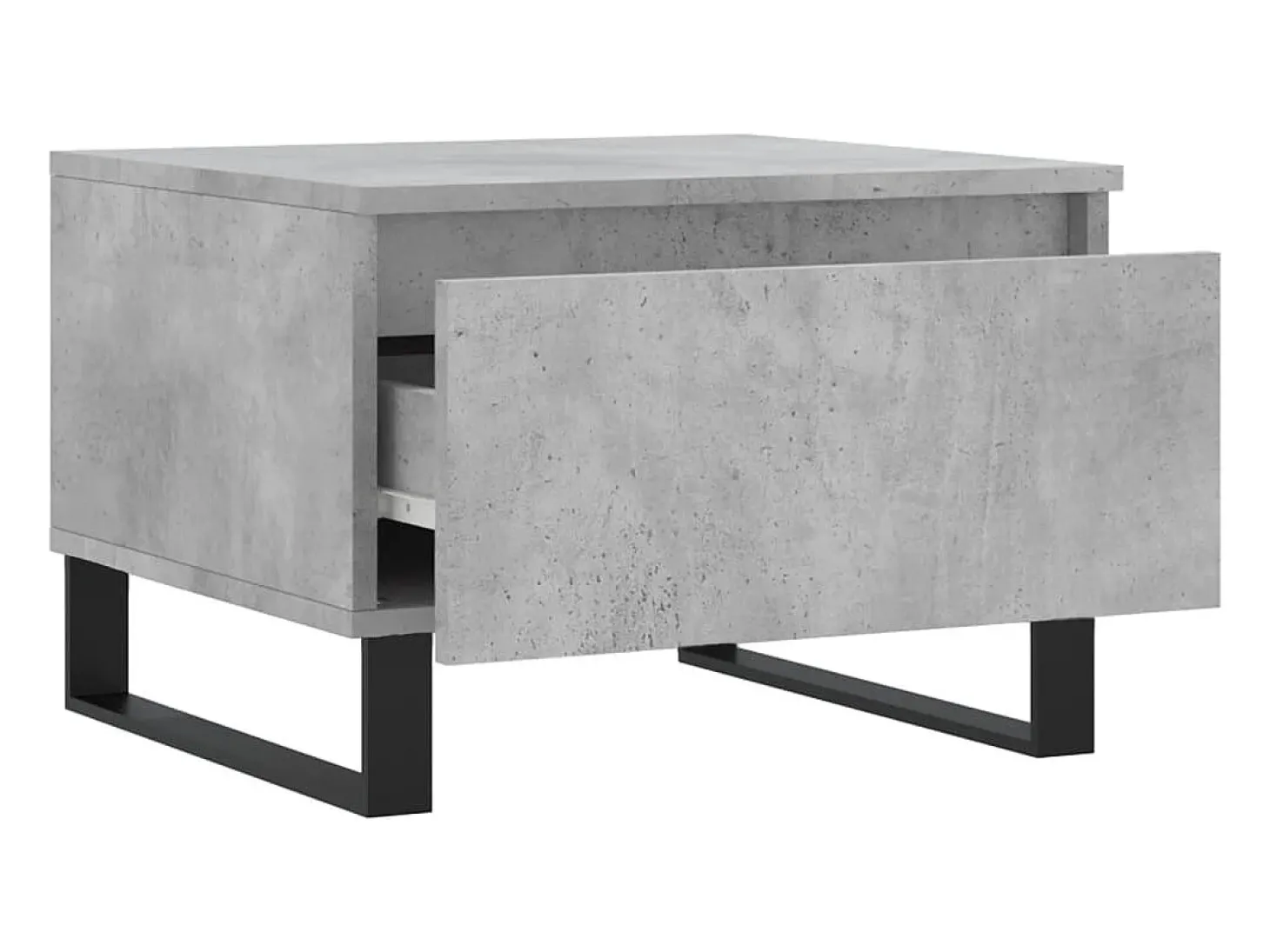 Conjunto de 2 Mesas de Centro | Mesa de apoio | Mesa de café 50x46x35 cm deriv. madeira cinza-cimento
