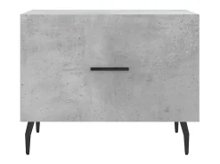 Conjunto de 2 Mesas de Centro | Mesa de apoio | Mesa de café 50x50x40 cm madeira processada cinza cimento