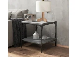 Conjunto de 2 Mesas de Centro | Mesa de apoio | Mesa de café 40x40x40 cm derivados madeira cinza sonoma