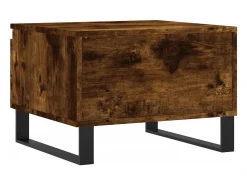Conjunto de 2 Mesas de Centro | Mesa de apoio | Mesa de café 50x46x35cm deriv. madeira carvalho fumado