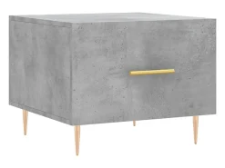 Conjunto de 2 Mesas de Centro | Mesa de apoio | Mesa de café 50x50x40 cm madeira processada cinza cimento