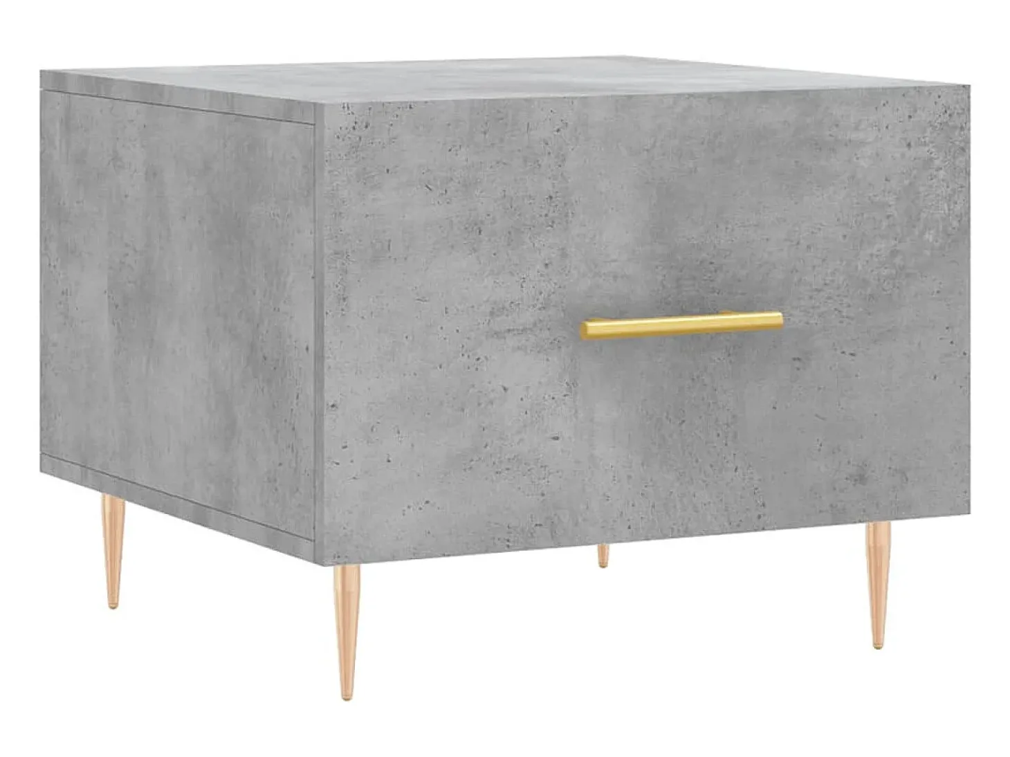 Conjunto de 2 Mesas de Centro | Mesa de apoio | Mesa de café 50x50x40 cm madeira processada cinza cimento