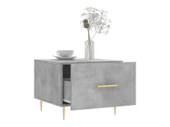 Conjunto de 2 Mesas de Centro | Mesa de apoio | Mesa de café 50x50x40 cm madeira processada cinza cimento
