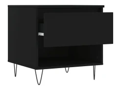 Conjunto de 2 Mesas de Centro | Mesa de apoio | Mesa de café 50x46x50 cm derivados de madeira preto