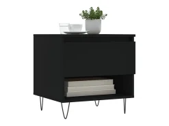 Conjunto de 2 Mesas de Centro | Mesa de apoio | Mesa de café 50x46x50 cm derivados de madeira preto