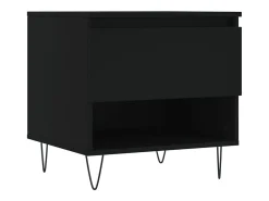 Conjunto de 2 Mesas de Centro | Mesa de apoio | Mesa de café 50x46x50 cm derivados de madeira preto