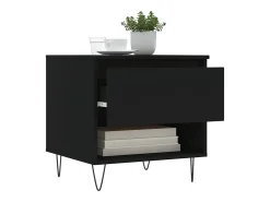 Conjunto de 2 Mesas de Centro | Mesa de apoio | Mesa de café 50x46x50 cm derivados de madeira preto