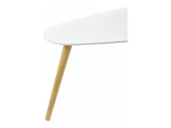 Conjunto de 2 mesas de centro de tamanhos diferentes design para sala de estar MDF pinho 45,5 x 80 x 40 cm e 40,5 x 68 x 36 cm branco fosco 03_0005777