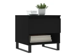 Conjunto de 2 Mesas de Centro | Mesa de apoio | Mesa de café 50x46x50 cm derivados de madeira preto