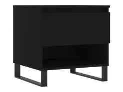 Conjunto de 2 Mesas de Centro | Mesa de apoio | Mesa de café 50x46x50 cm derivados de madeira preto